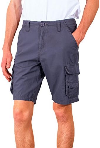 Subculture Men's Ripstop Cargo Shorts Size 30 - 40 Classic Fit Short (38, Gray)
