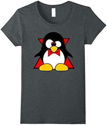 Womens Cute not Scary Vampire Penguin Funny Halloween T Shirt Medium Dark Heather