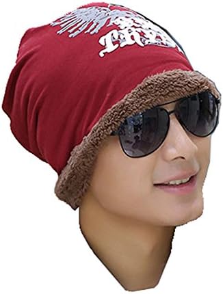 Dream Amy Autumn And Winter Korean Version Of The Sheep Slaughter Outdoor Skiing Fleece Thicken Men And Women Warm Wings Letters Cap (Red)