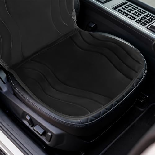 DgiqLeite Car Seat Cushions with Full Back Comfortable Universal Seat Cover for Cars Pickup SUV Van(Black/1 Pack)