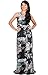 KOH KOH Womens Long Sleeveless Summer Floral Print Casual Sundress Maxi Dress