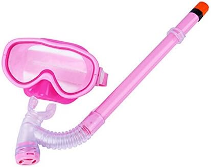 XHBoutique Kids Snorkel and Mask Combo Scuba Diving Sets with Anti-Fog and Anti-Leak Goggles (Pink)