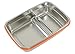Mighty Hippo RECTANGLE Stainless Steel BENTO Lunch Container (Size: MEDIUM) - 2 Compartments (Removable Divider / Leak Proof / Dishwasher Safe / Reusable / Food Safe / Metal / BPA Free / Meal Prep)