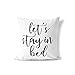 Anna Flora | Let’s Stay In Bed Pillow Cover | Home Décor | Bedding Décor | Simple Quotes Pillow Cover | Love Pillowcase | Wedding Gift | Couple Gift | Love Quotes