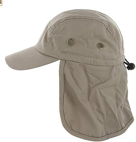 Magg Mens Fishing Boating Hiking Army Military Snap Brim Ear Neck Cover Sun Flap Cap