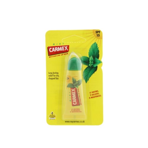 Carmex Mint Moisturizing Lip Balm Tube SPF 15 For Dry & Chapped Lips