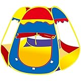 Liberty Imports Pop Up Play Tent Ball Pit Playhut - Indoor Outdoor Rainbow Playpen for Kids
