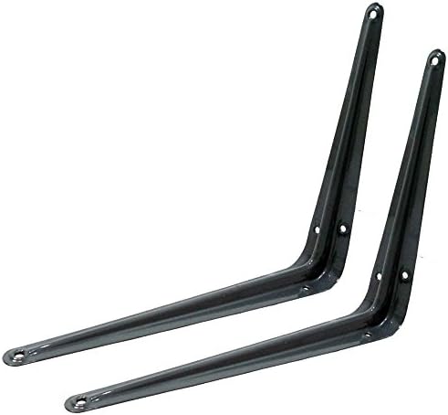 ToolUSA 12" X 14" Gray Steel Shelf Bracket With Pre-drilled Holes: TH-28476-Z02 : ( Pack of 2 Pcs. )