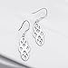 S925 Silver Earrings Solid Sterling Silver Polished Good Luck Irish Celtic Knot Vintage Dangles (Platinum)