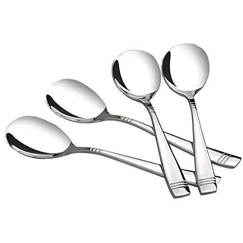 Obston Stainless Steel Serving Spoons, Large Spoons, Set of 6