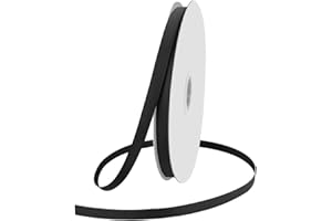 KMER LIFE 3/8" X 100 Yards Black Grosgrain Ribbon, Premium Grosgrain Ribbon for Sewing, Gift Wrapping, Bow Making, Wedding Decor, Wrapping and More (Black)