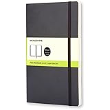 Moleskine Classic Notebook, Large, Plain, Black, Soft Cover (5 x 8.25)