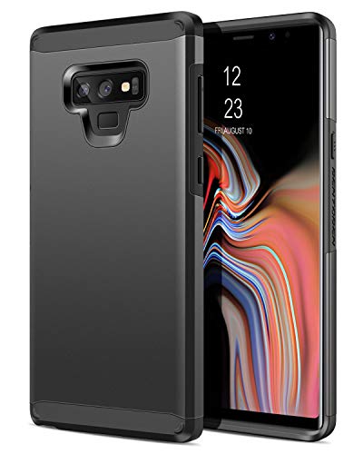 BENTOBEN Case for Samsung Galaxy Note 9, 2 in 1 Slim Rugged Hybrid Hard PC Soft TPU Bumper Shockproof Heavy Duty Protective Impact Resistant Phone Case Cover for Boys,Men,Women and Girls,Gray/Black