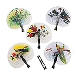 Mini Paper Oriental Folding Fans (2-Pack of 12)
