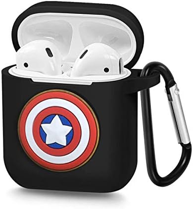 Compatible with Air Pods Leather Case Cover,Five Star Online Luxury Leather Air-Pod Cover Protective Case Skins with Ear Hook Grips/Holder/Staps/Carrying Box/Carabiner for Earpods Case