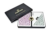 Copag Poker Size Regular Index 1546 Playing Cards (Green Burgundy Setup)