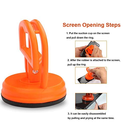 6 Pack Heavy Duty Suction Cups Screen Suction Cup Phone Computer Replacement Screen Repair Tools Compatible for iPad, iMac, MacBook, Tablet, Laptop, iPhone, Samsung, Huawei etc LCD Screen Opening Tool
