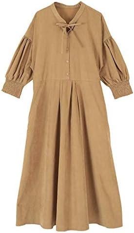 Amazon Co Jp ティティベイト Titivate ボリュームスリーブ ロングワンピース Auxp2410 M ベージュ 服 ファッション小物