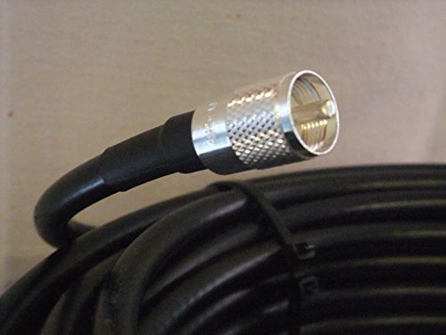 Ham and CB Radio Transmission Antenna Line GMRS repeater and base coaxial line - MILSPEC RG-213 coaxial cable (40 foot) PL-259 Male M17/163A RG-213/U MADE IN THE USA