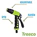 Treeco Expandable Garden Water Hose kit 50 ft Kink-Free Triple Latex. Lightweight & Heavy Duty Flexible Collapsible with Nozzle Sprayer & Gun Set with Reel