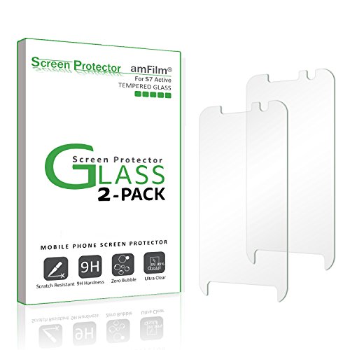 Galaxy S7 Active Screen Protector Glass (2-Pack), amFilm Samsung Galaxy S7 Active Tempered Glass Screen Protector (NOT for Galaxy S7) 2.5D Rounded Edge AT&T 2016 Galaxy S7 Active Screen Protector Glass (2-Pack), amFilm Samsung Galaxy S7 Active Tempered Glass Screen Protector (NOT for Galaxy S7) 2.5D Rounded Edge AT&T 2016