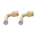 1 Pair 90 Degree Brass Air Tyre Valve Extension Adapter for Car Truck Motorcycle Bike Scooter