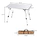 Camp Field Camping Table with Adjustable Legs for Beach, Backyards, BBQ, Party and Picnic Table (SilverA)