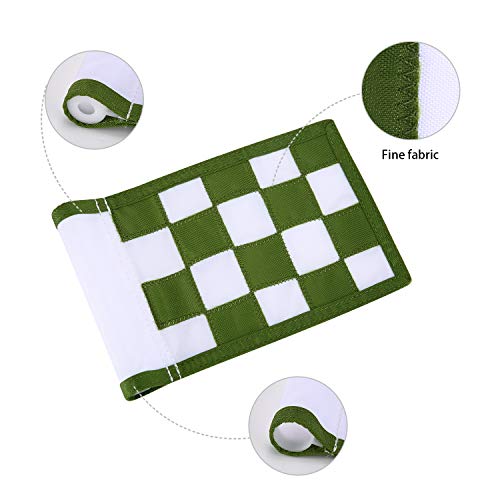 image for KONDAY Golf Flag,Green Golf Flags,Solid Nylon and Checkered Traning Go