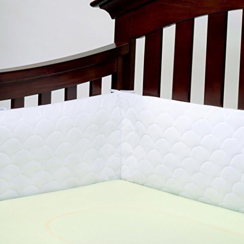 Lifenest Breathable &amp; Padded Mesh Crib Liner - White by Lifenest