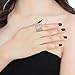 Mytys Silver Rose Gold Intertwined Statement Ring Wedding Band Rings for Women Men 18mm Wide Size 6/7/8/9/10/11