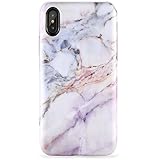 ZADORN iPhone X Case,iPhone Xs Case,Slim Fit Cute Pink Marble for Girls Women Clear Bumper Soft Silicone TPU Thin Cover Best Protective Phone Case for iPhone X/XS[5.8"]