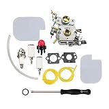 ANTO C1M-W26 Carburetor with Air Filter Fuel Line Filter Kit for Poulan Chainsaw P3416 P3816 P4018 PP3416 PP3516 PP3816 PP4018 PP4218 PPB3416 PPB4018 PPB4218
