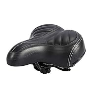 Aeloa Ultra Soft Cushion Thicker Bike Saddle City Bike Saddle Mountain Bicycle Matte Black Seat, 250 mm x 200 mm x 60 mm