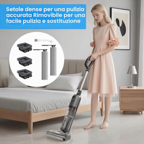 Replacement Brush and Filter Accessories for Tineco Floor One S5/S5 Pro/S5 Pro 2-2 Brushes and 3 Filters (Not Compatible with S5 Combo) for Wet and Dry Vacuum Cleaners