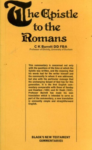 The Epistle to the Romans (Commentary) B001QVXIX8 Book Cover