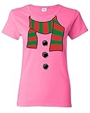Shop4Ever Snowman Scarf Costume Women's T-Shirt Xmas Shirts