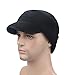 Surblue Winter Earflap Hat Skull Cap Outdoor Warm Windproof Fleece with Visor,Black
