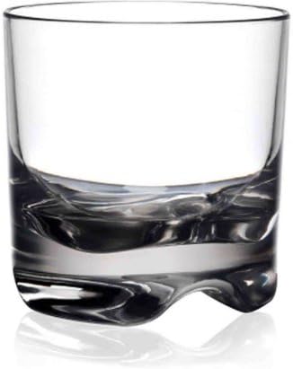 BarLuxe 10-Ounce Hudson Rocks 6-Piece Unbreakable Glasses Set | Freezer-Safe and Hot LiquidsGlasses Set.