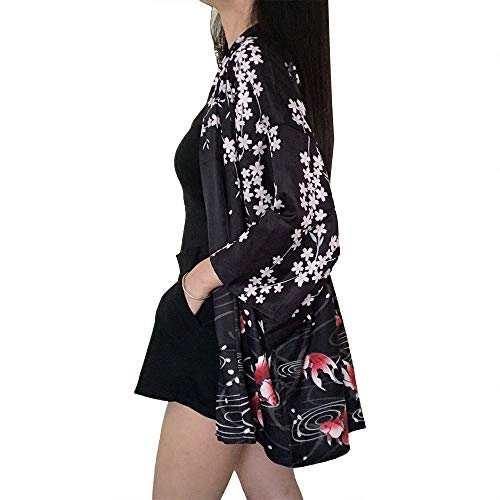 image for ZooBoo Women Japanese Kimono Cardigan - Harajuku Bathrobe Cardigan Sun