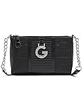G by GUESS Women's Dagan Crocodile-Embossed Cross-Body Bag