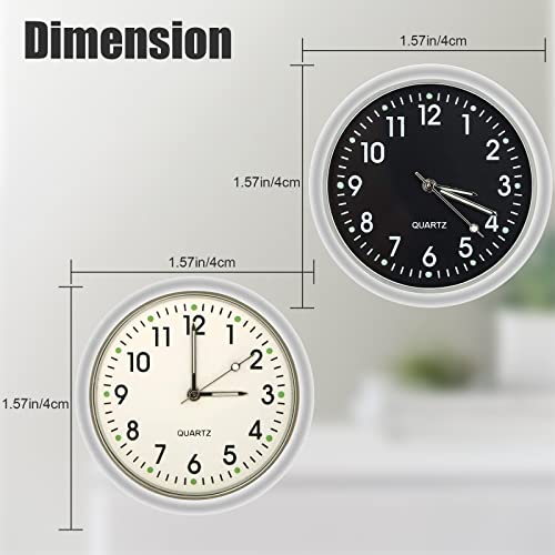 Mini Quartz Luminous Analog Watch Stickon Clock For Car Motorcycle Boat