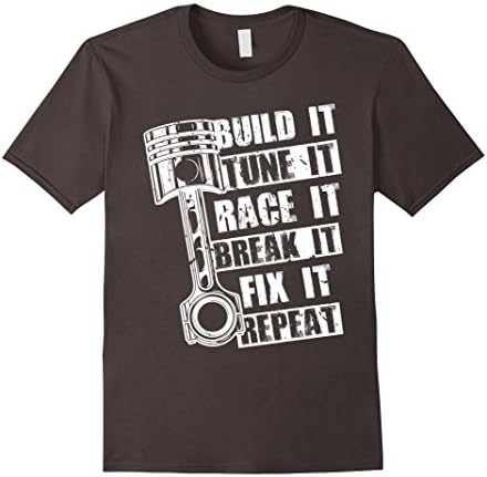 Mens Racecar Steps Racecar Shirt Funny Fast Car T-Shirt Small Asphalt