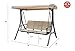 Kozyard Brenda 3 Person Outdoor Patio Swing with Strong Weather Resistant Powder Coated Steel Frame and Textilence Seats(Beige)