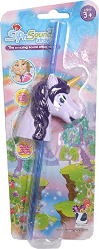 Sipn sound straw- unicorns- purple