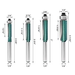 ZOKMOK Flush Trim Router Bits 1/4 Shank, Top