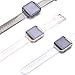 iiteeology for Fitbit Blaze Band, Frame Housing + Clear Glitter TPU Soft Accessory Small Large Band for Fitbit Blaze Fitness Watch Band Women - Band Clear/Silver + Frame Silver