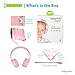 ONANOFF BuddyPhones Play, Wireless Bluetooth Volume-Limiting Kids Headphones, 18-Hour Battery Life, 4 Volume Settings, Anti-Allergic Earpads, BuddyCable for Sharing, Pink