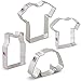 Ann Clark Cookie Cutters 4-Piece Sport Jerseys / Shirts Cookie Cutter Set with Recipe Booklet