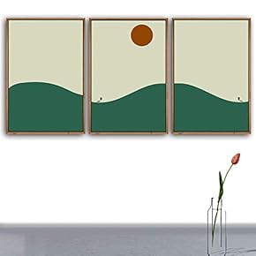 3 Piece Framed Canvas Wall Art for Living Room, Bedroom Nordic Simple Style Canvas Prints for Modern Home Decoration Ready to Hang - 16"x24"x3 Panels