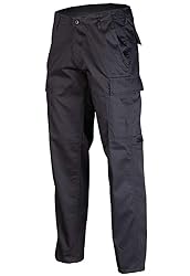 Mil-Tec Men's US BDU Ranger Trousers Black Size XL